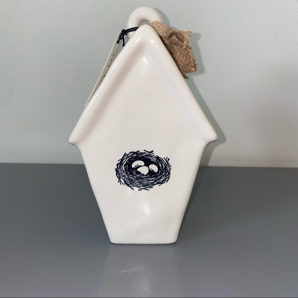 NWT Rae Dunn Birdhouse KNOCK w/ Bird Nest Egg Image - Picture 2 of 7